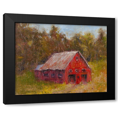 Back Road Barn II Black Modern Wood Framed Art Print with Double Matting by Wendling, Marilyn