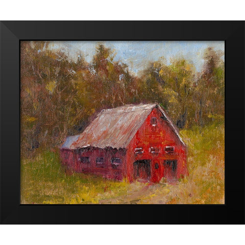 Back Road Barn II Black Modern Wood Framed Art Print by Wendling, Marilyn