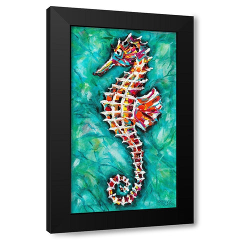 Radiant Seahorse II Black Modern Wood Framed Art Print with Double Matting by Vitaletti, Carolee