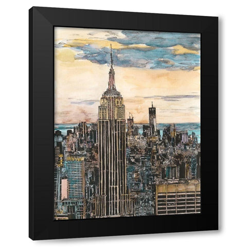 US Cityscape-NYC Black Modern Wood Framed Art Print by Wang, Melissa