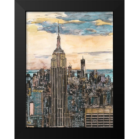 US Cityscape-NYC Black Modern Wood Framed Art Print by Wang, Melissa