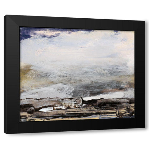 Horizon at Nightfall I Black Modern Wood Framed Art Print with Double Matting by Gordon, Sharon