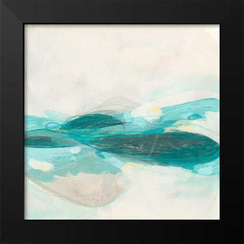 Aquamarine I Black Modern Wood Framed Art Print by Vess, June Erica