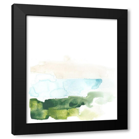 Liquid Valley I Black Modern Wood Framed Art Print by Vess, June Erica