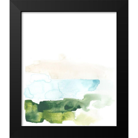 Liquid Valley I Black Modern Wood Framed Art Print by Vess, June Erica