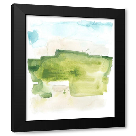 Liquid Valley II Black Modern Wood Framed Art Print by Vess, June Erica