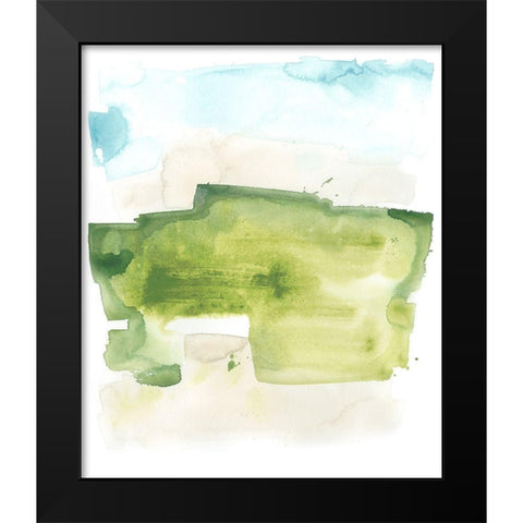 Liquid Valley II Black Modern Wood Framed Art Print by Vess, June Erica