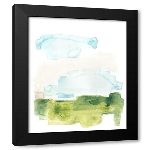 Liquid Valley III Black Modern Wood Framed Art Print by Vess, June Erica