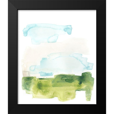 Liquid Valley III Black Modern Wood Framed Art Print by Vess, June Erica