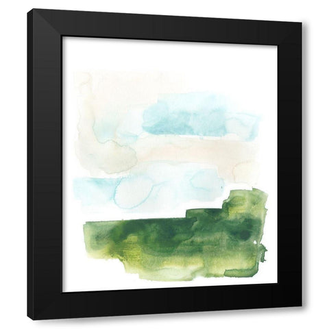 Liquid Valley IV Black Modern Wood Framed Art Print by Vess, June Erica