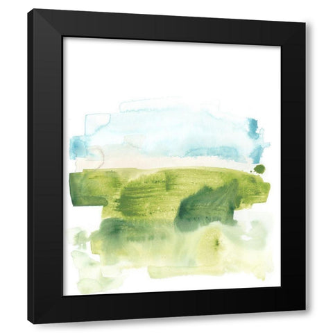 Liquid Valley V Black Modern Wood Framed Art Print by Vess, June Erica