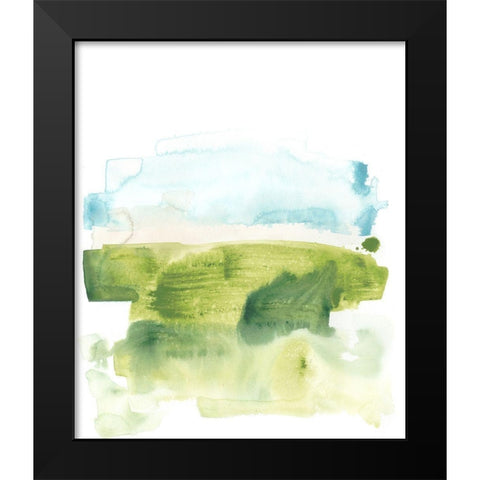 Liquid Valley V Black Modern Wood Framed Art Print by Vess, June Erica