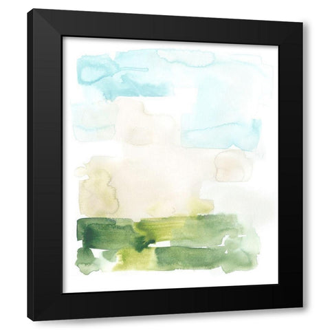 Liquid Valley VI Black Modern Wood Framed Art Print by Vess, June Erica