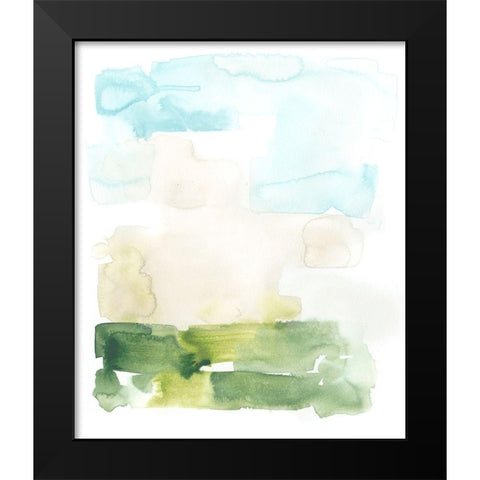 Liquid Valley VI Black Modern Wood Framed Art Print by Vess, June Erica