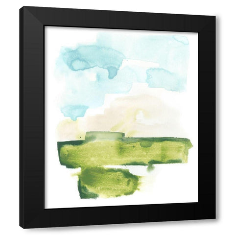 Liquid Valley VII Black Modern Wood Framed Art Print by Vess, June Erica