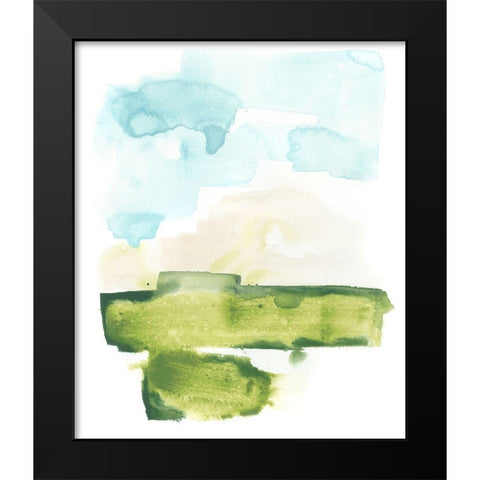 Liquid Valley VII Black Modern Wood Framed Art Print by Vess, June Erica