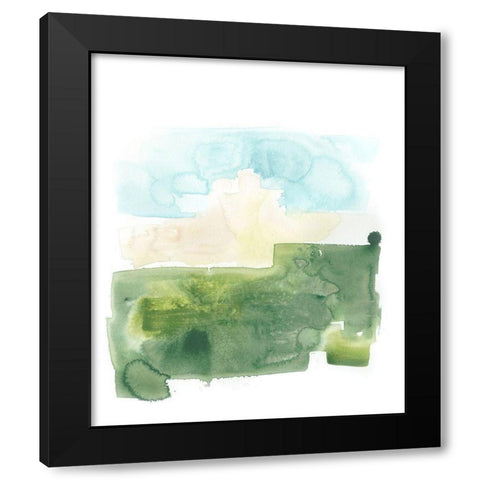 Liquid Valley VIII Black Modern Wood Framed Art Print by Vess, June Erica