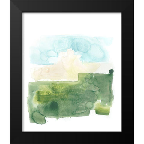 Liquid Valley VIII Black Modern Wood Framed Art Print by Vess, June Erica