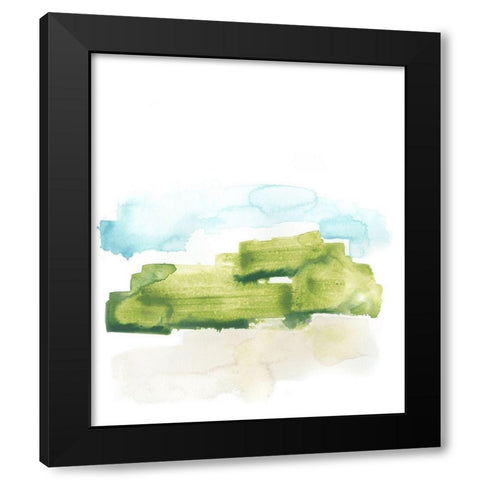Liquid Valley IX Black Modern Wood Framed Art Print by Vess, June Erica