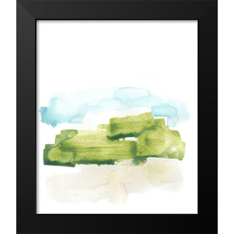 Liquid Valley IX Black Modern Wood Framed Art Print by Vess, June Erica