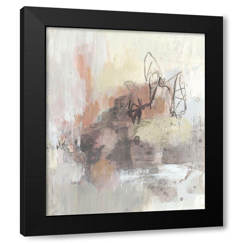 Neutral Pink I Black Modern Wood Framed Art Print with Double Matting by Goldberger, Jennifer