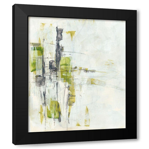 Green Glass I Black Modern Wood Framed Art Print with Double Matting by Vess, June Erica