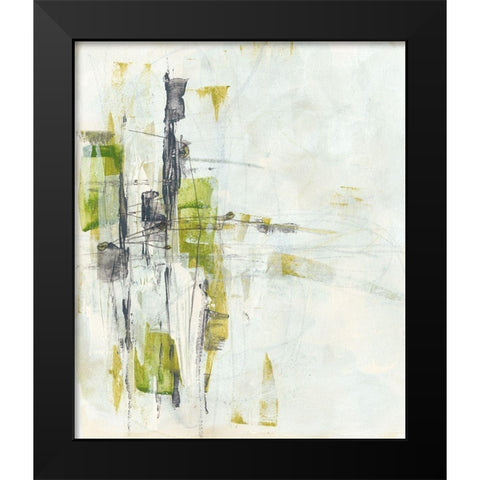 Green Glass I Black Modern Wood Framed Art Print by Vess, June Erica