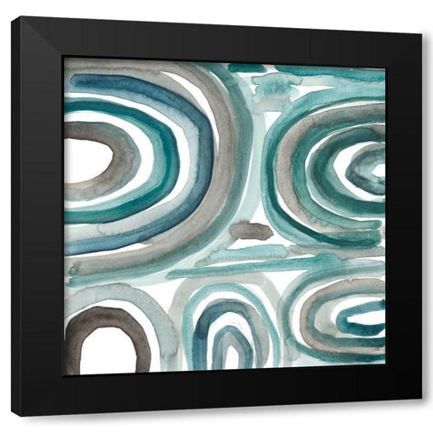 Freshwater Tide V Black Modern Wood Framed Art Print with Double Matting by Zarris, Chariklia