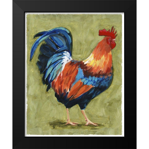 Chicken Scratch I Black Modern Wood Framed Art Print by Borges, Victoria