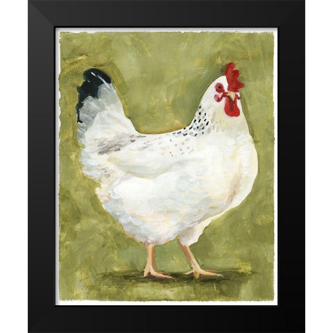 Chicken Scratch III Black Modern Wood Framed Art Print by Borges, Victoria