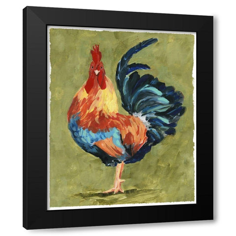 Chicken Scratch IV Black Modern Wood Framed Art Print by Borges, Victoria