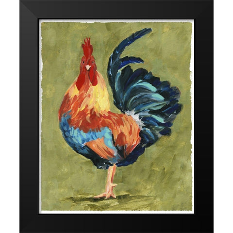 Chicken Scratch IV Black Modern Wood Framed Art Print by Borges, Victoria