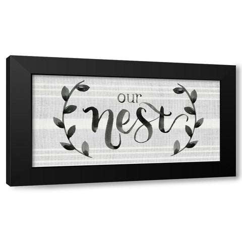 Our Nest is Blessed I Black Modern Wood Framed Art Print with Double Matting by Parker, Jennifer Paxton