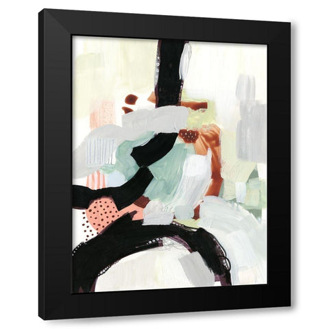 Synchronal I Black Modern Wood Framed Art Print with Double Matting by Borges, Victoria