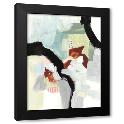 Synchronal II Black Modern Wood Framed Art Print with Double Matting by Borges, Victoria