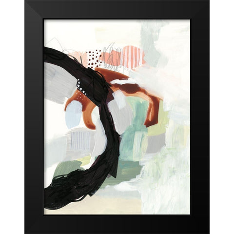 Synchronal IV Black Modern Wood Framed Art Print by Borges, Victoria