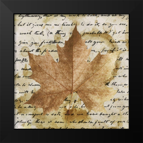 Earth Leaf I Black Modern Wood Framed Art Print by Saunders, Alonzo
