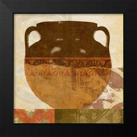 Ethnic Pot I Black Modern Wood Framed Art Print by Saunders, Alonzo