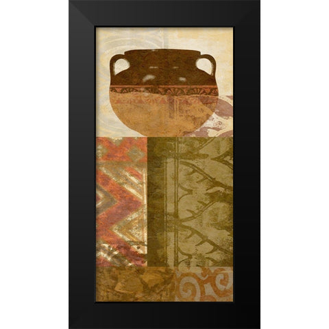 Ethnic Pot III Black Modern Wood Framed Art Print by Saunders, Alonzo