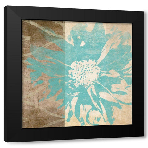 Flower Flake I Black Modern Wood Framed Art Print with Double Matting by Saunders, Alonzo