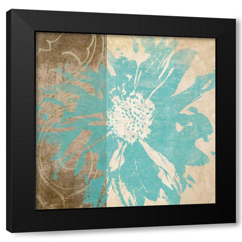 Flower Flake II Black Modern Wood Framed Art Print with Double Matting by Saunders, Alonzo