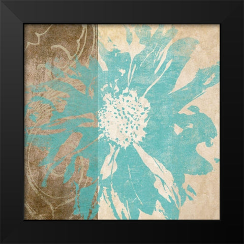 Flower Flake II Black Modern Wood Framed Art Print by Saunders, Alonzo