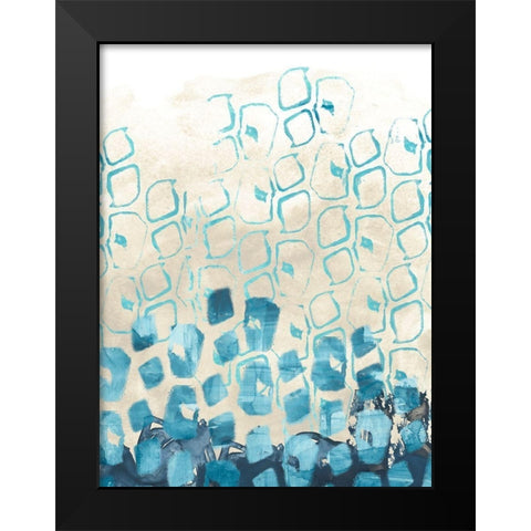 Pattern Shore I Black Modern Wood Framed Art Print by Vess, June Erica