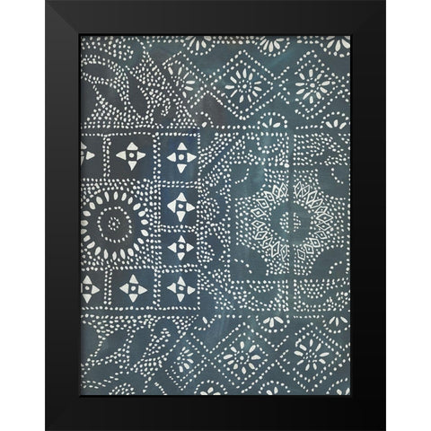 Batik Cloth II Black Modern Wood Framed Art Print by Zarris, Chariklia