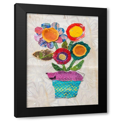 Flower Pot I Black Modern Wood Framed Art Print by St. Hilaire, Elizabeth