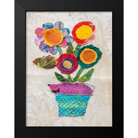 Flower Pot I Black Modern Wood Framed Art Print by St. Hilaire, Elizabeth