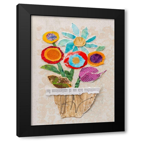 Flower Pot II Black Modern Wood Framed Art Print with Double Matting by St. Hilaire, Elizabeth