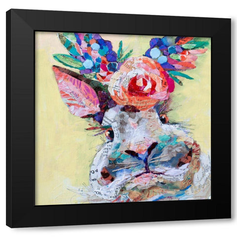 Hip Hop Floral Black Modern Wood Framed Art Print with Double Matting by St. Hilaire, Elizabeth