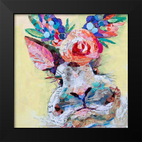 Hip Hop Floral Black Modern Wood Framed Art Print by St. Hilaire, Elizabeth