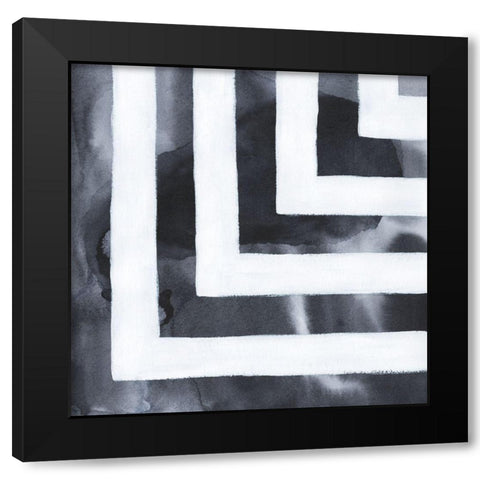 Blue Screen II Black Modern Wood Framed Art Print with Double Matting by Popp, Grace